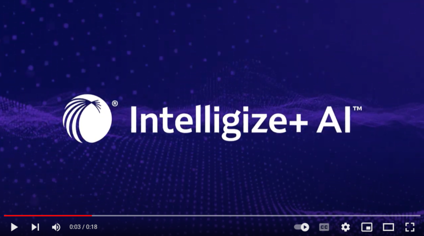 Screenshot of Intelligize+ AI video in video player