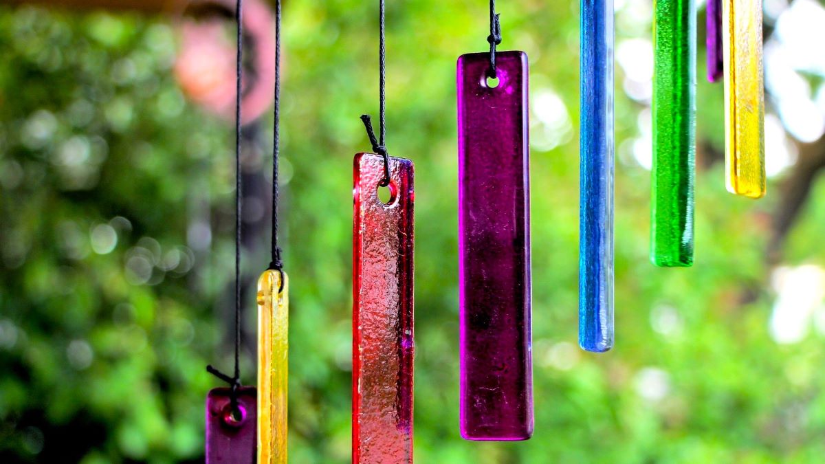 Colorful wind chimes
