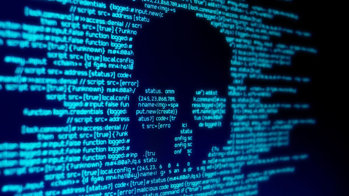 malware coding on a screen
